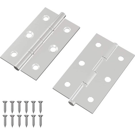 Scharnier Uni 2 pcs Silber 58 x 35 x 1 mm Stahl vidaXL
