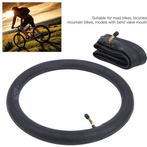 Chambre A Air - Caoutchouc Butyle - Pour Vélo Route VTT 16 Pouces x 2 125 - Valve Américaine Pliable - 2 Pièces (1/5)
