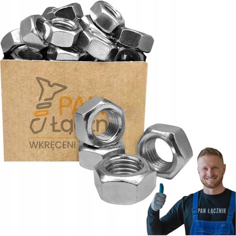 Écrous Hexagonaux Pan Łącznik, M20, DIN 934, Zingués, Sac 1 kg (1/5)