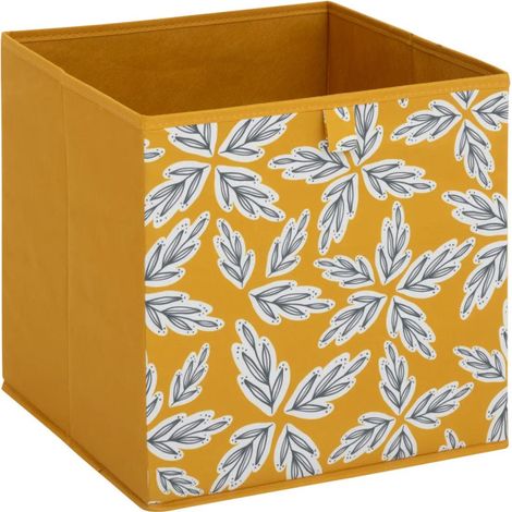 Boîte de Rangement Réversible "Folia" 31x31cm Jaune (1/3)