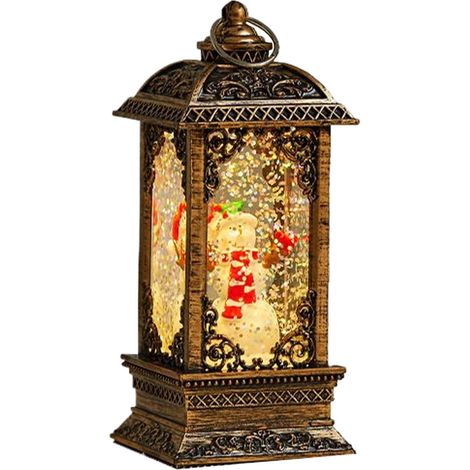 Boule Lumineuse De Noël Ornement De Fête Saisonnier Boule À Neige De Noël Avec Père Noël Et Lumière Pour Salon Chambre Manteau De Cheminée Salle À Manger (1/5)