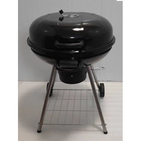 Barbecue Charbon sur Chariot Bicook – Grande Grille – Réglable en Hauteur – Idéal 8 Personnes