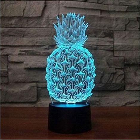 1 Lampe Décorative Ananas, Illusion 3D, LED Tactile, 7 Couleurs, Veilleuse Salon (1/2)
