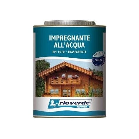 Vernice impregnante all'acqua rioverde legno interno esterno formato confezione: 0,750 lt colore impregnante: rm 1010 trasparente (1/2)