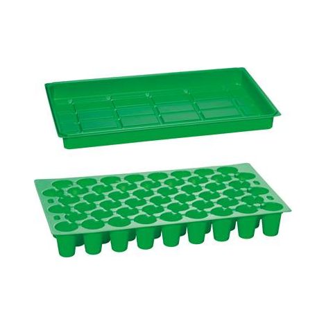 Terrine Multitopf 50 x 30 x 3 cm – Plaque de culture 51 alvéoles 50 x 30 x 5,5 cm – Pour semis précis et cultures optimisées – Fabre Graines