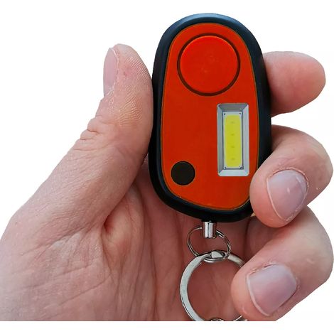 Alarme personnelle compacte anti-agression vol sos - sirène 120 dB / lampe flash LED puissante 3 modes - Rouge (1/2)