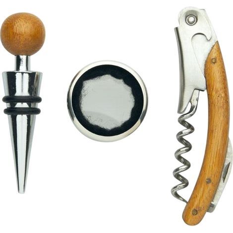Coffret à vin MidOcean Sonoma en bambou, taille unique, bois-AquaForge (1/3)