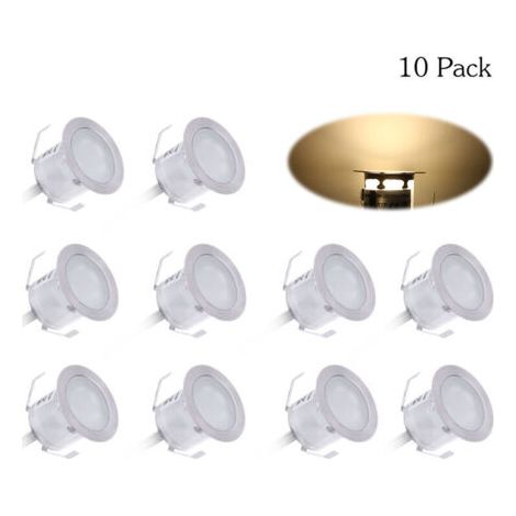 grid cool Luminaires Encastres Au Sol A Led, 0.6W, 500Lm, 32Mm, 10Pcs, Warm White