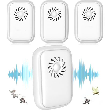 Lot de 4 Repulsif Ultrasons, Ultrason Souris et Rats, Sûr et Non Toxique (1/5)