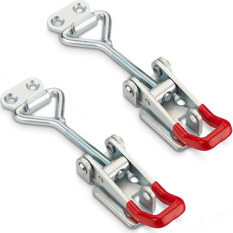 2er Set SOTECH Spannverschluss M6 (Haltekraft 220kg, abschließbar) Stahl verzinkt verstellbarer Kniehebelspanner