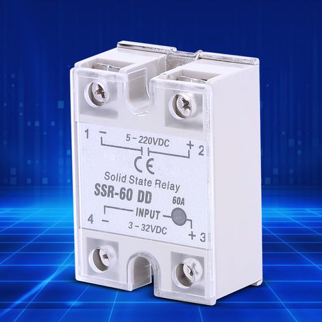 Halbleiterrelais DC/DC SSR mit kontaktlosem Schalter, hochwertiges SSR60 DD 5–220 V DC (1/5)