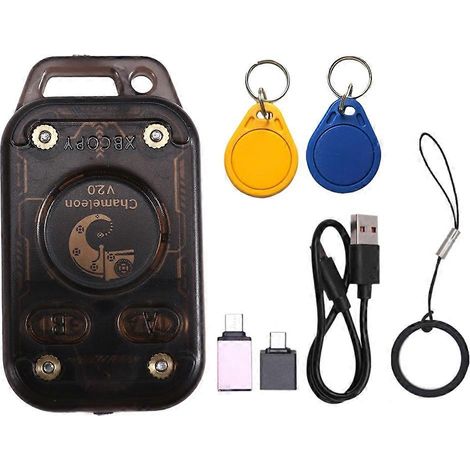 Chameleon V2.0 RFID-Chip-Lesegerät, Emulator, NFC-Duplikator, Chameleon Ultra+2xUID, Schlüsselanhänger, 125K-Kartendekodierung, 13,56 MHz (1/5)