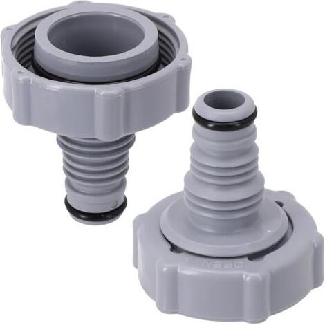 Lot de 2 vannes de vidange P6H1419 pour tuyau de piscine, adaptateur de remplacement, grises, faciles à installer (1/5)