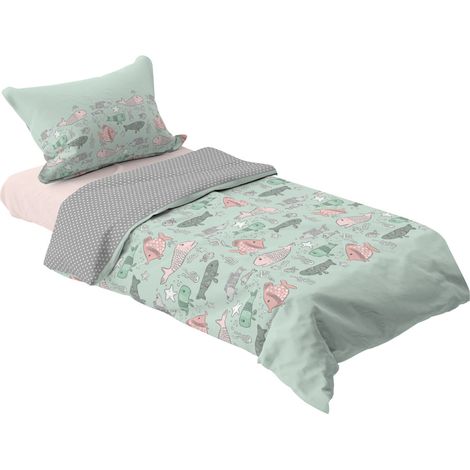 Miss Lucy Forever Young Rybki Kinderbettwäsche-Set 140x200 cm und 70x80 cm