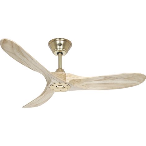 Casafan – Ventilateur de plafond 122 cm – 3 lames en bois massif – Moteur DC 11,3 W – Contrôle radio 6 niveaux – Vitesse max 144 tours/min (1/5)