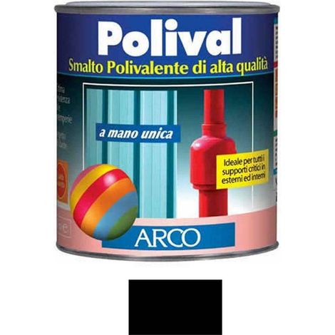 ARCO SMALTO POLIVALENTE NERO LUCIDO 611 DA 750ML.