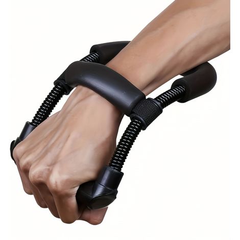 Renforçateur de poignet ajustable et entraîneur de préhension, équipement d'entraînement d'avant-bras robuste pour athlètes et récupération après blessure, outil de fitness ergonomique Noir (1/5)