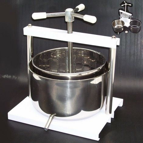 EDELSTAHL VA Beerenpresse Saftpresse 55318 Weinpresse 12L Apfelpresse Obstpresse