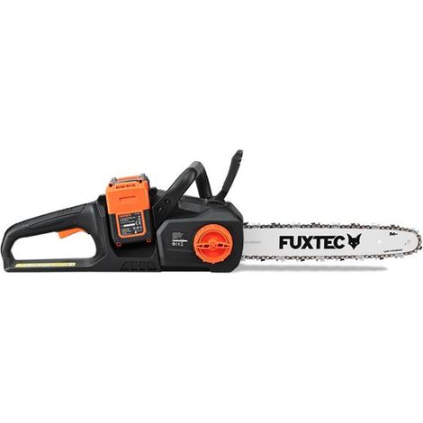 FUXTEC Motosega a batteria 2x20V FX-E2KS SOLO– Lunghezza di Taglio 35 cm, 4,2 kg, Velocità della Catena 15 m/s, Senza Batteria né Caricatore