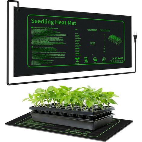 25x52 cm Seedling Heat Mat, Waterproof Propagation Heat Mat for Indoor Use, 230V, Ideal for Germination, Cuttings & Seedlings – No Thermostat Included