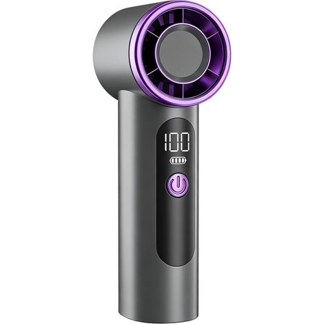 Petit ventilateur portable rechargeable – Ventilateur à main ultra-léger 4000mAh – 100 niveaux de ventilation – Accessoire rafraîchissant pour été et déplacement (1/5)