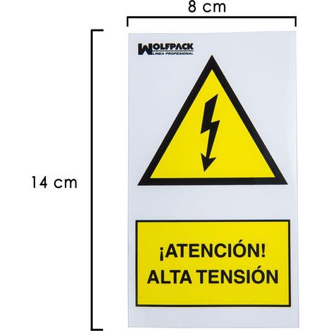 Hochspannungs-Klebeposter 140x80 cm.