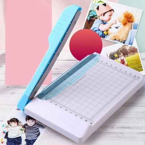 Coupe-papier - - A5 - Guillotine manuelle - Coupe jusqu'à 10 feuilles - Plastique durable (1/4)