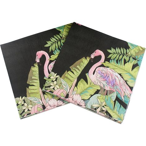 lot De 40 Serviettes En Papier Colores-dessin Anim En Papier De Soie Flamant Rose, Bricolage, Origami, Pour La Gastronomie, Anniversaire, Mariag (1/3)
