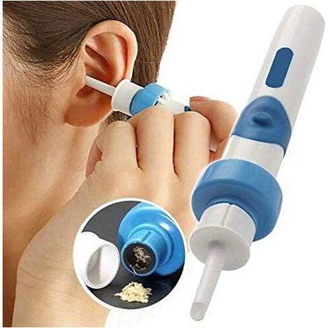 Nettoyeur d'oreille automatique, appareil d'aspiration de cire d'oreille vide électrique, oreille-Pick outils propres ensemble pour adulte, enfants(Pile incluse)