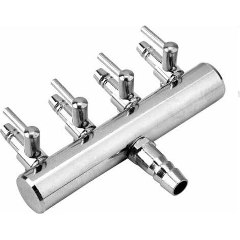 Aquarium Air Flow Splitter Fish Tank Air Control Valve Stainless Steel Aquarium Oxygen Distributor Fish Tank Air Pump Accessories(4 Ways)-Fei Yu (1/4)