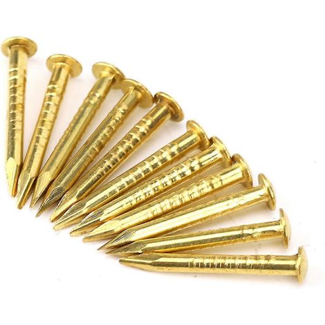 100Pcs Round Head Nail Brass Furniture Hinge Hardware Accessories 10mm/15mm/18mm/22mm15mm Length (1/5)