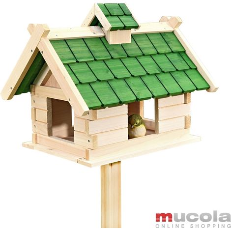 Birdhouse White Birdhouse Villa Mangiatoia per uccelli in legno (1/4)