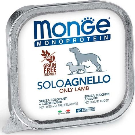 Cane - Solo Agnello Monge - size 400 gr
