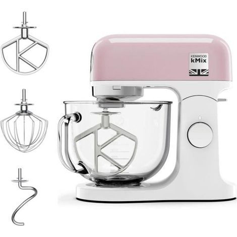 Kenwood – Robot pâtissier multifonction 1000W – Bol en verre 5L – 2 sorties pour accessoires – Variateur électronique 6 positions