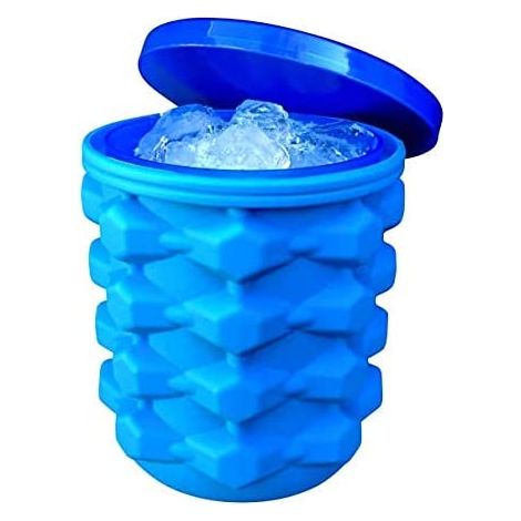 Silikon-Eiswürfelbehälter mit Deckel – Sechseckige Eiswürfelform – Für kalte Getränke, Cocktails und Wein – 96 Eiswürfel – 1 Stück (1/5)