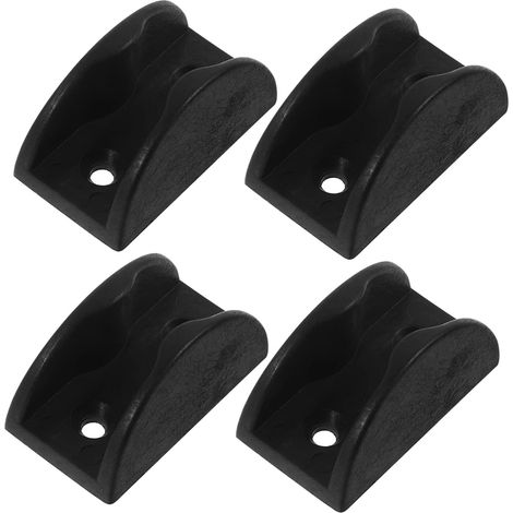 lot de 4 guide de sol pour porte coulissante, PP, noir (1/5)
