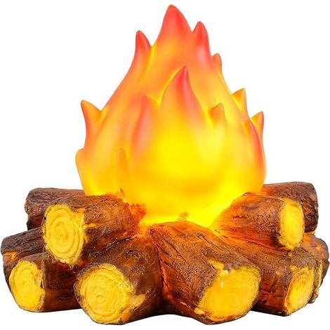 Lampe LED effet flamme en résine, lumière d'ambiance décorative pour fête, bar ou Noël. (1/5)