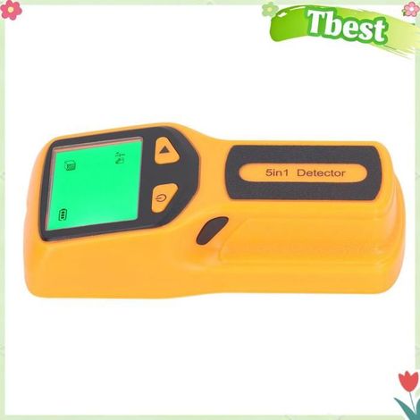 Tbest Scanner mural Stud Finder Détecteur de goujons muraux 5 en 1, détecteur avec écran LCD, alarme Audio pour bricolage prise) (1/5)