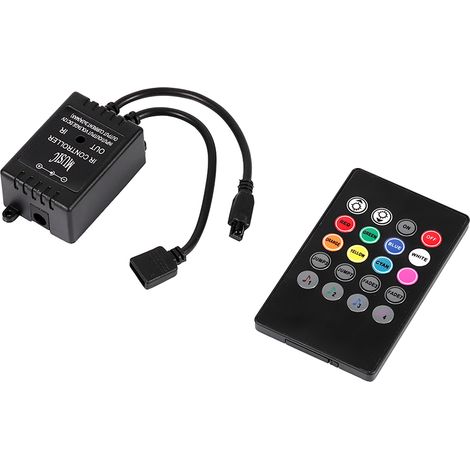 Télécommande IR à 20 touches avec capteur sonore pour bandeaux LED RGB (1/5)