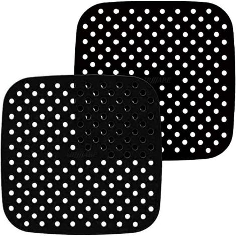 2 tapis silicone réutilisables antiadhésifs pour friteuse à air. (1/5)
