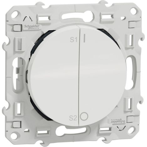 Schneider Electric – Commande de groupe 4 groupes 2 fils sans neutre 230V – Poussoir PlusLink ODACE+ – S530563