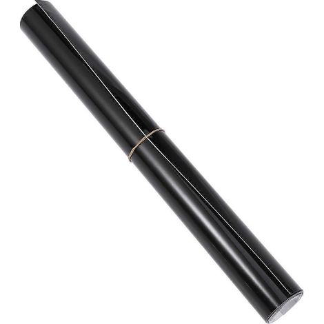 Film vinyle brillant pour covering de voiture ou moto (noir brillant), sans bulles d'air-Black