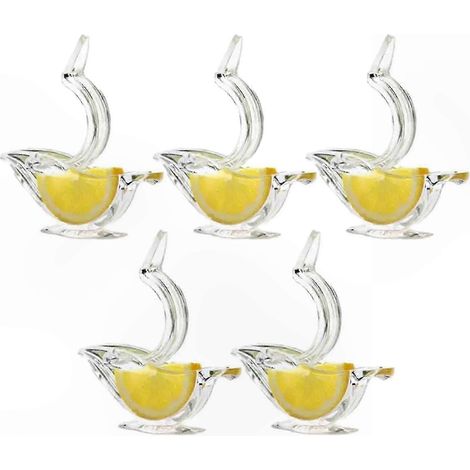 Ensemble de 5 presse-citrons en acrylique, outil de pressage de fruits transparent pour usage domestique, presse-citrons manuels (1/3)