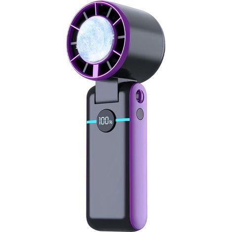 Ventilateur portable à turbine rechargeable par USB - 3 vitesses de ventilation, batterie 4000 mAh, format mini, silencieux (1/5)