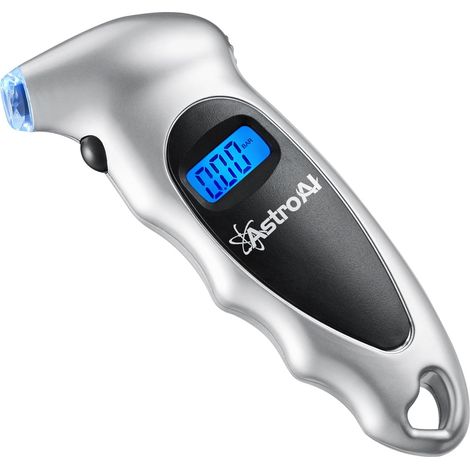 Manometro per la pressione degli pneumatici Manometro digitale per la pressione degli pneumatici con ampio display LCD per auto, SUV, furgoni, Sprinter, camion, biciclette (con valvole per auto) e mot (1/5)