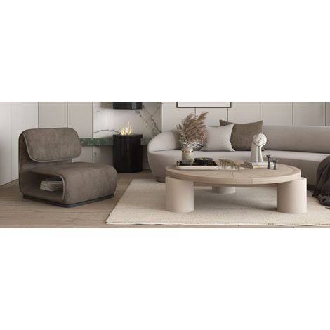 Kilim moderne Tapis Toska - Tapis en laine - 230x160cm, Rectangular - 100% Laine vierge - Tissé main - Marron (1/5)