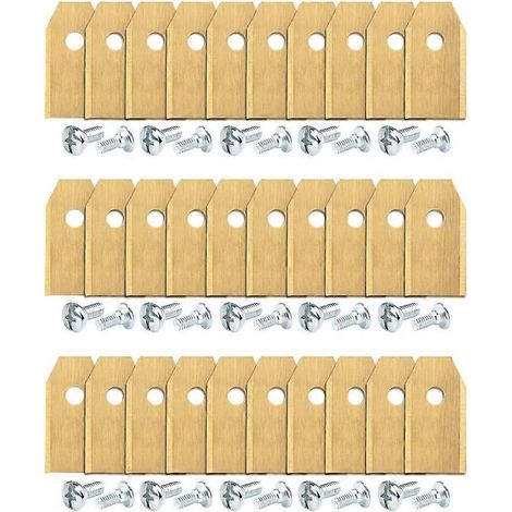 45 lames de rechange 35x18x0,75 mm en acier inoxydable pour tondeuses R40Li / R70Li Titanium (1/4)