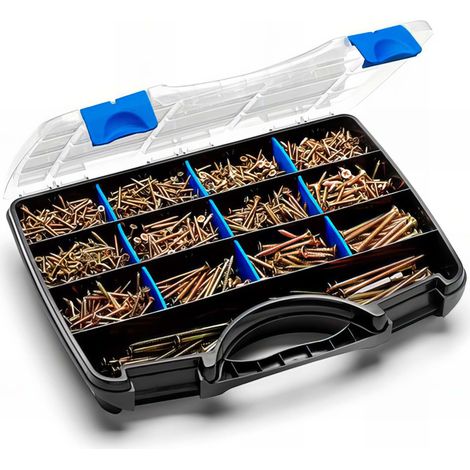 Index – Mallette professionnelle pour vis à bois – Embouts pour visseuse – Longueur 50mm – Empreinte torx – Pour travaux de fixation efficaces (1/3)