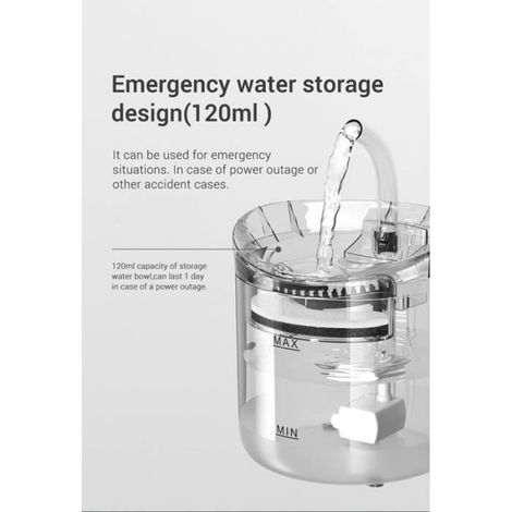 Fontaine À Eau - Automatique - Pour Chien Et Chat - Capacité 2 L - Filtre À Charbon Actif - Silencieuse - Sans BPA (1/4)