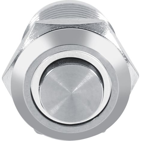 Bouton poussoir momentané métallique étanche 12mm, interrupteur à 4 broches, LED blanche 3V, montage affleurant élevé (1/2)